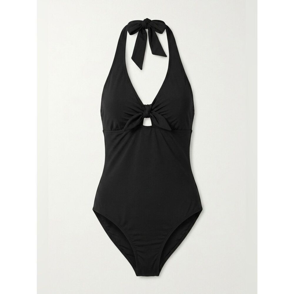 Maternity Black Halter One-Piece Swimsuit Size M